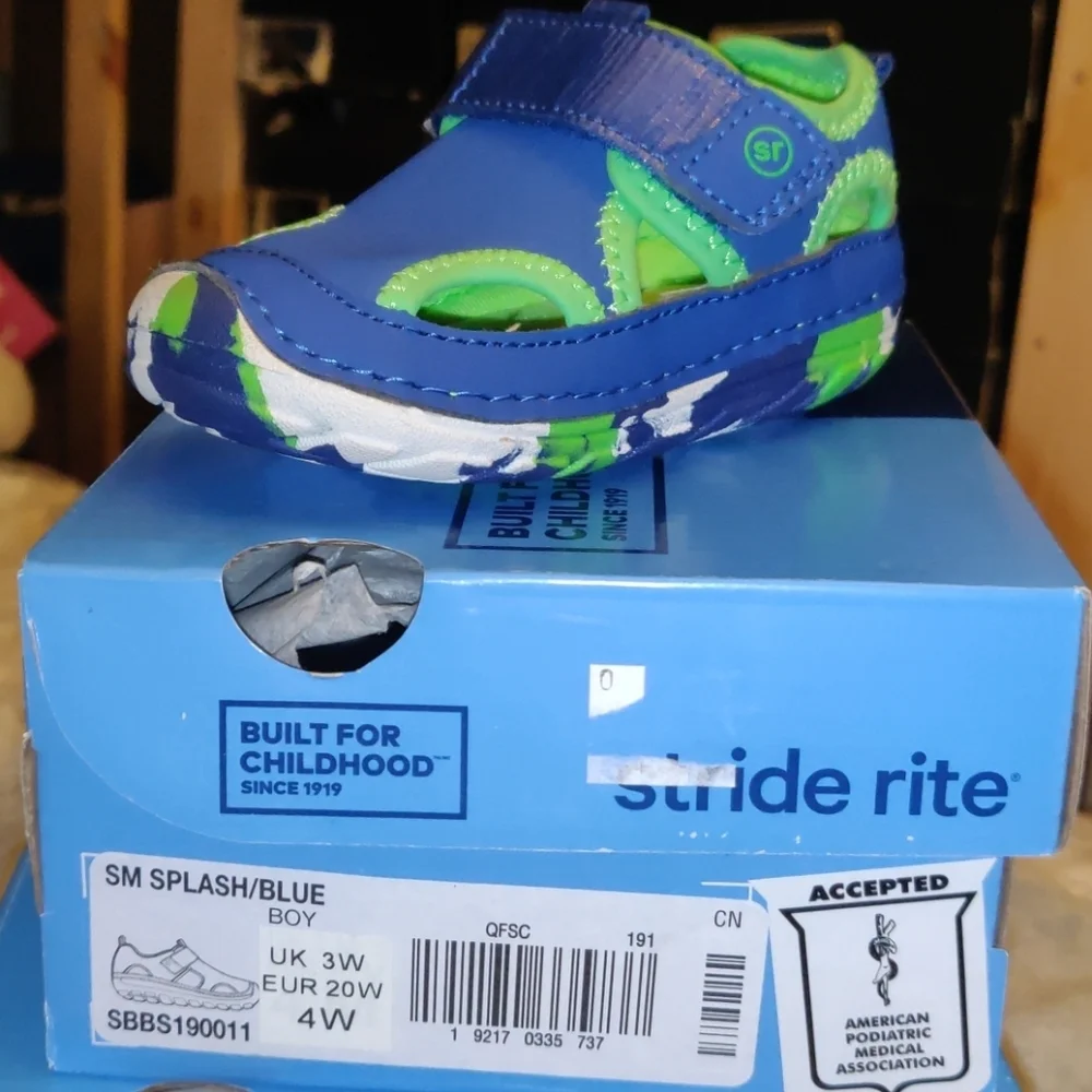 STRIDE RITE KID'S SM SPLASH/BLUESIZE 4W BOYS